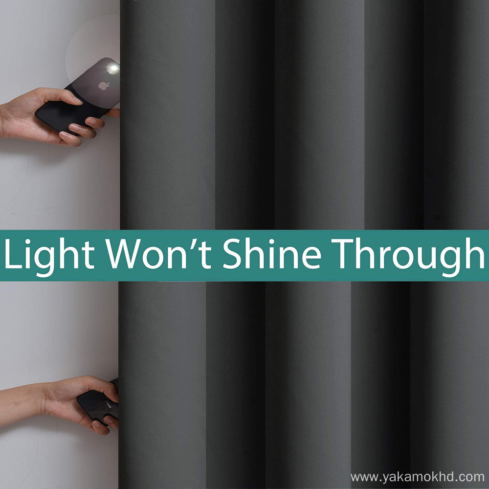 Dark Grey 100% Blackout Curtains