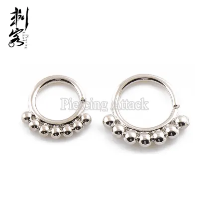 Brass Tribal Simple Ball Septum Clickers Nose Ring