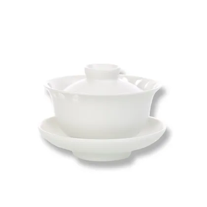White Color Ding Kiln Ceramic Tea Cup