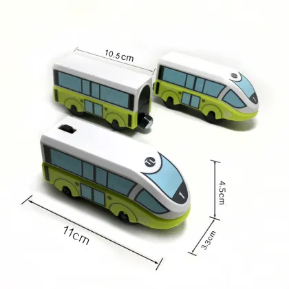 w129 Magnetic Electric Train with 2 Carriages Wood Toy FITwooden track Brio Children Electric Toy Children's track toy