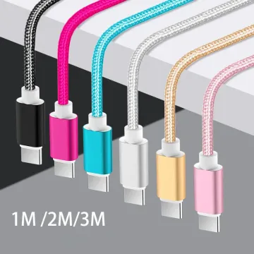 Type-C Nylon Braided Fast Charging Data Cable for iPhone and Android (1M/2M/3M)