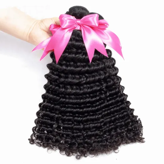 Wholesale Raw Deep Wave Peruvian Human Virgin Cuticle Aligned Hair  Bundles Cheap Natural Remy Human Hair Extension For Women