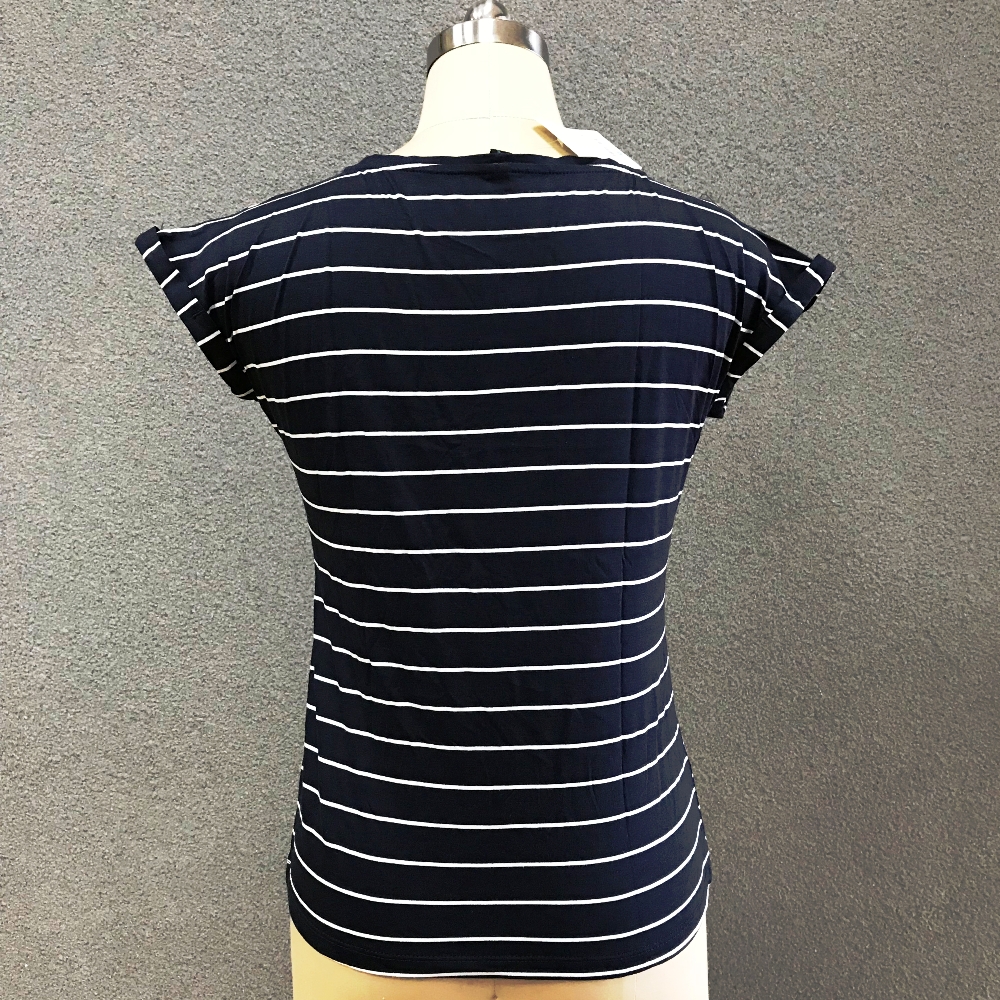 Women's cotton stripe knitted top