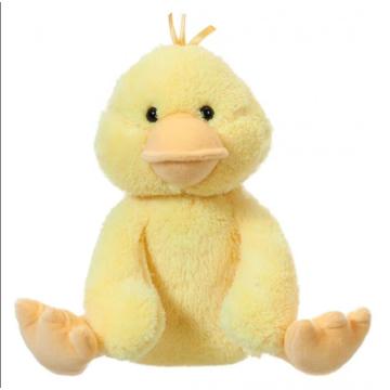 Joli petit jouet de canard jaune en peluche