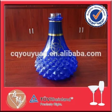Wholesale food grade blue glass essential oil bottles 700ml