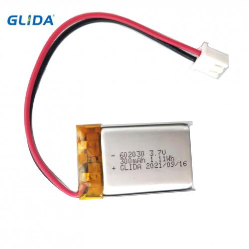 rechargeable lithium polymer battery 602030 300mah 3.7V