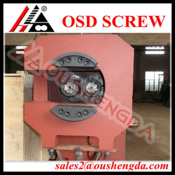 High efficiency twin screw gear box/reducer for extruder