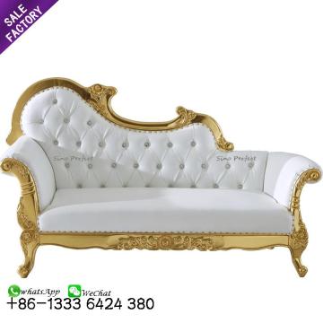 Sedia trono in pelle in pelle bianca per matrimoni per matrimoni