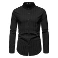 Custom Men's Long Sleeve Shirt Black