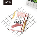 Custom Today is the day PU leather notebook with elastic strap hardcover diary