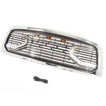 Custom Chrome Front Upper Grill and Car Grills for Dodge Ram 2500 3500 (2010-2019)