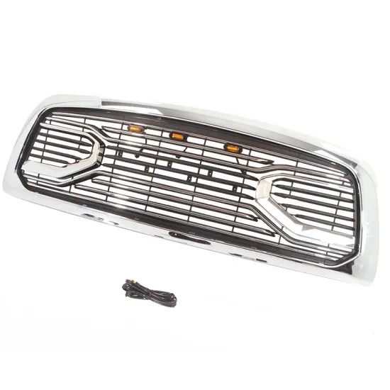 Custom Chrome Front Upper Grill and Car Grills for Dodge Ram 2500 3500 (2010-2019)