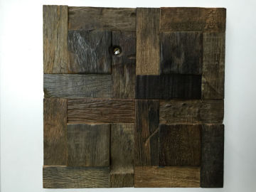 Real Reclaimed Boat wood wall panels, decorative 3D Mosaic desine wall panels