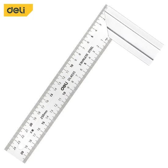 Deli Tools DL4035 L Type Right Angle Ruler Stainless Steel Combination Square Ruler