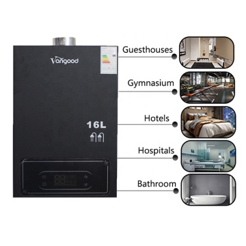 Bathroom Wall Mounted LCD Display Tankless Gas Instant Hot Water Shower Heater