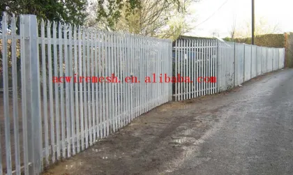 steel palisade fence mansion pvc coated colourful garden steel fence
