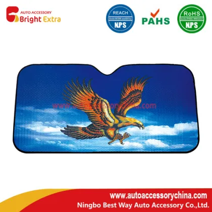 Silver Foldable Auto Sun Shade Eagle