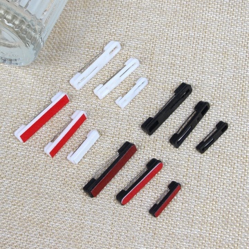 DIY Bulk White Plastic Name Badges with Self-Adhesive Safety Pin (22mm, 31mm, 37mm)