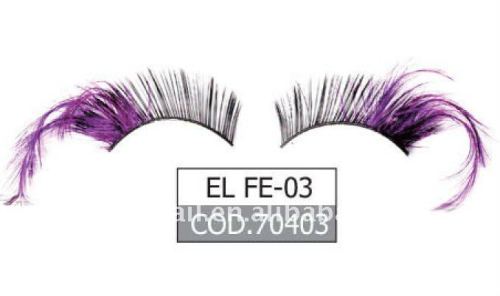 Purple black color false feather eyelashes