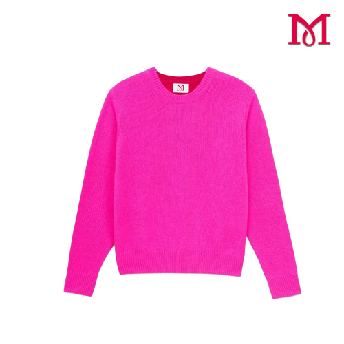 Jersey de punto de mujer rosa vibrante