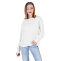 Equipaggio pullover a manica lunga con cappuccio da donna