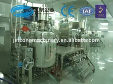 JINZONG 100-500L vacuum emulsifying ointment mixer, lotion, paste, cream mixing equipment