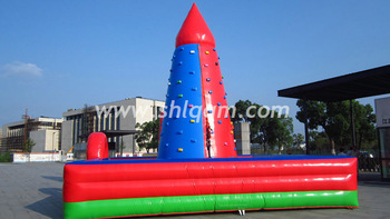 Hot summer sport inflatable used rock climbing wall