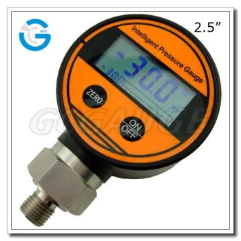 High Quality 2.5inch 63mm plastic case water pressure gauge digital