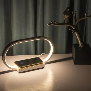 Modern Bedroom Sets with LED Table Lamp and Wireless Phone Charging