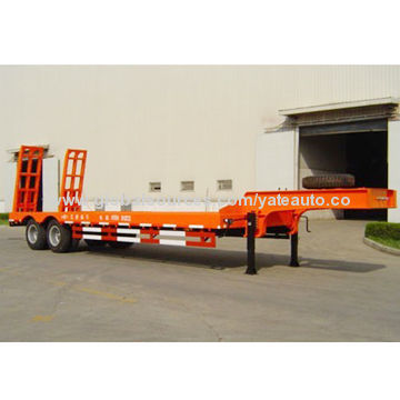 3-axle Low Bed Semi-trailer, BPW or FUWA Axle, 40 to 50T Rated Loading, ABS Brake System