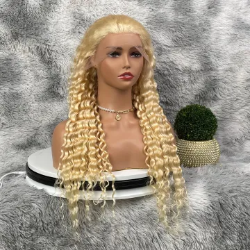 Luxury 12A Blonde Omber color 13*6 Lace Front Wigs Long Chinese Virgin Remy Human Hair Wigs
