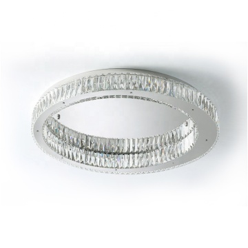 Modern Designer Super Thin Ceiling Lamp: Stainless Steel with Crystal