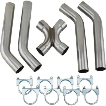 2-1/2 Inch Universal Dual Exhaust Mandrel X-Pipe Balance Tube Kit