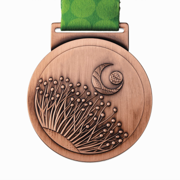 Высококачественная круглая форма приподнятая металлическая бронзовая медаль
