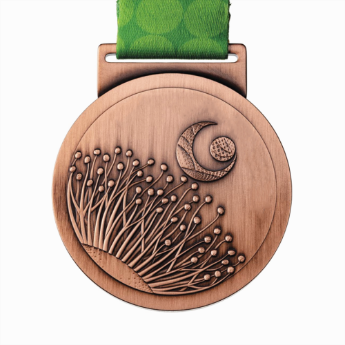 Medalla de bronce de metal elevado de alta calidad de forma redonda