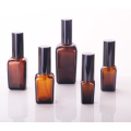 Square Glass amber essential oil spray bottle