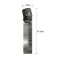 1PC Gentelman Barber Styling Metal Comb Stainless Steel Men Beard Comb Mustache Care Shaping Tools Pocket Size Silver Hair Comb