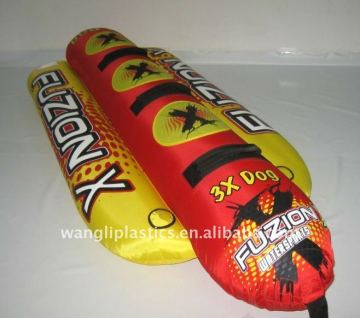 Inflatable water ski 3 person banana tube