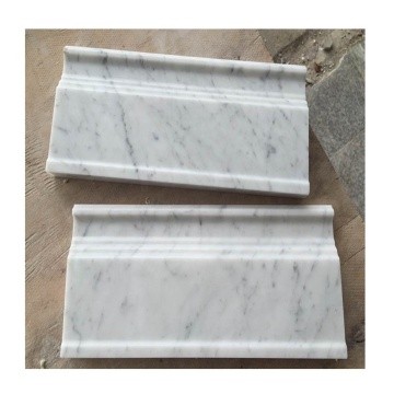 5\" x 12\" Marble Molding Trim - Carrara White Marble Honed/Polished Border
