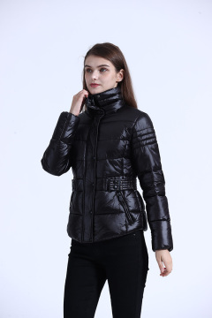 ladies coat with belt,made of 100% polyester vendors