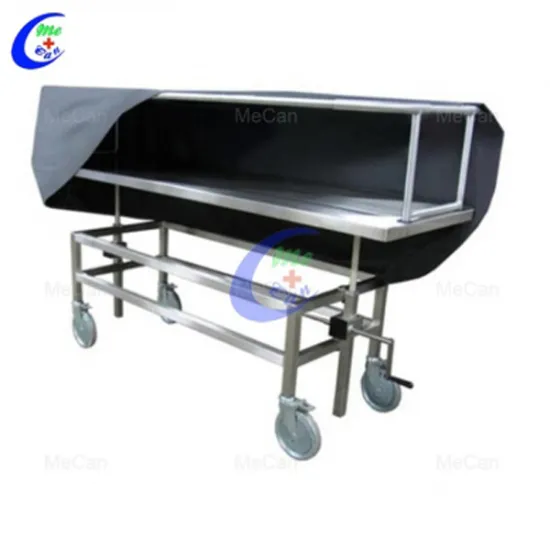 Hospital Stainless Steel Morgue Corpse Cart With Cover