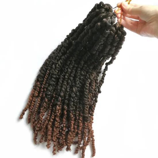 Pre-twisted Passion Twist Hair 18 Inch Pre-looped Passion Crochet Hair for Women Pretwisted Synthetic Braids Crochet Ombre