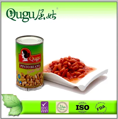 Canned food brand of pinto beans in brine