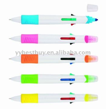 promotional multi-function pen with highlighter 5 in 1