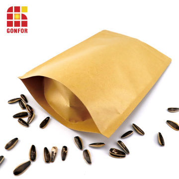 Kraft Paper Stand Up Pouch for Cashew Zipper bags