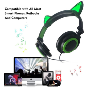 wholesale factory price headphone wired cat ear