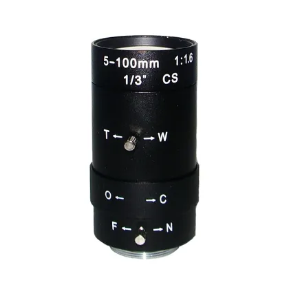 5-100mm Varifocal Manual Iris High Resolution Security CCTV Lens