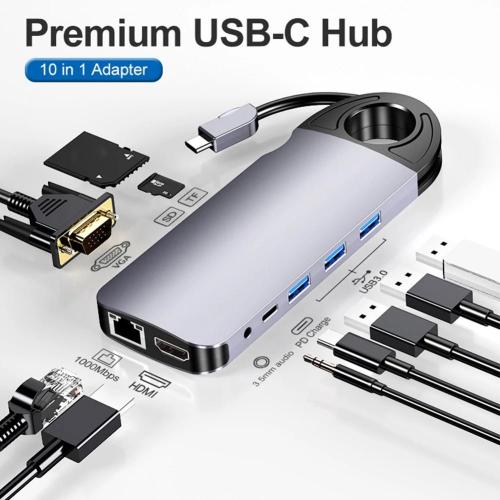 Adattatore multiporta USB C Hub 10 IN 1