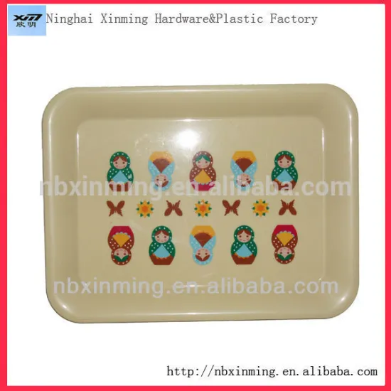 Plastic rectangular tray