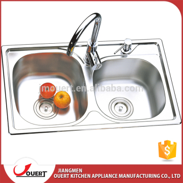 Customized OEM accept fancy stainless steel double utility kitchen sink in bangladesh